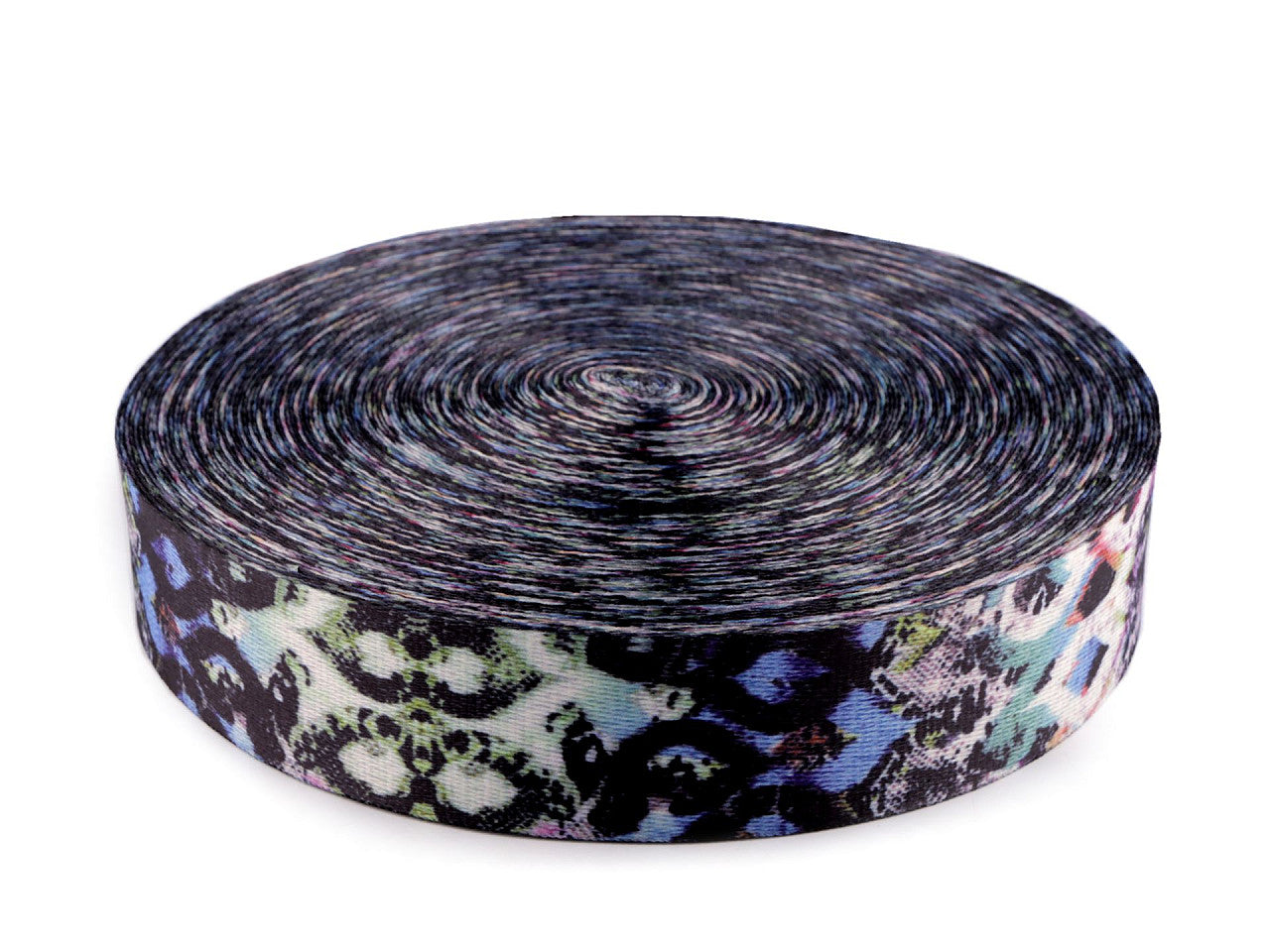 Sangle double face lisse, motif abstrait, largeur 50 mm