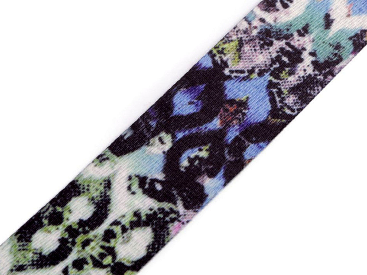 Sangle double face lisse, motif abstrait, largeur 50 mm