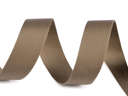 Sangle lisse double face avec effet brillant, largeur 25 mm