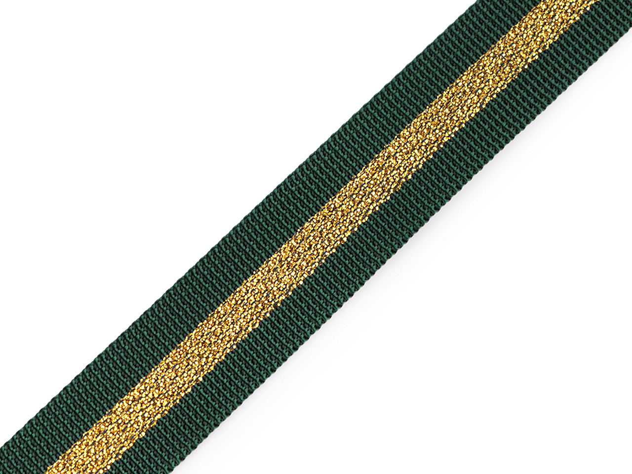 Sangle lisse en polypropylène double face avec lurex, largeur 25 mm
