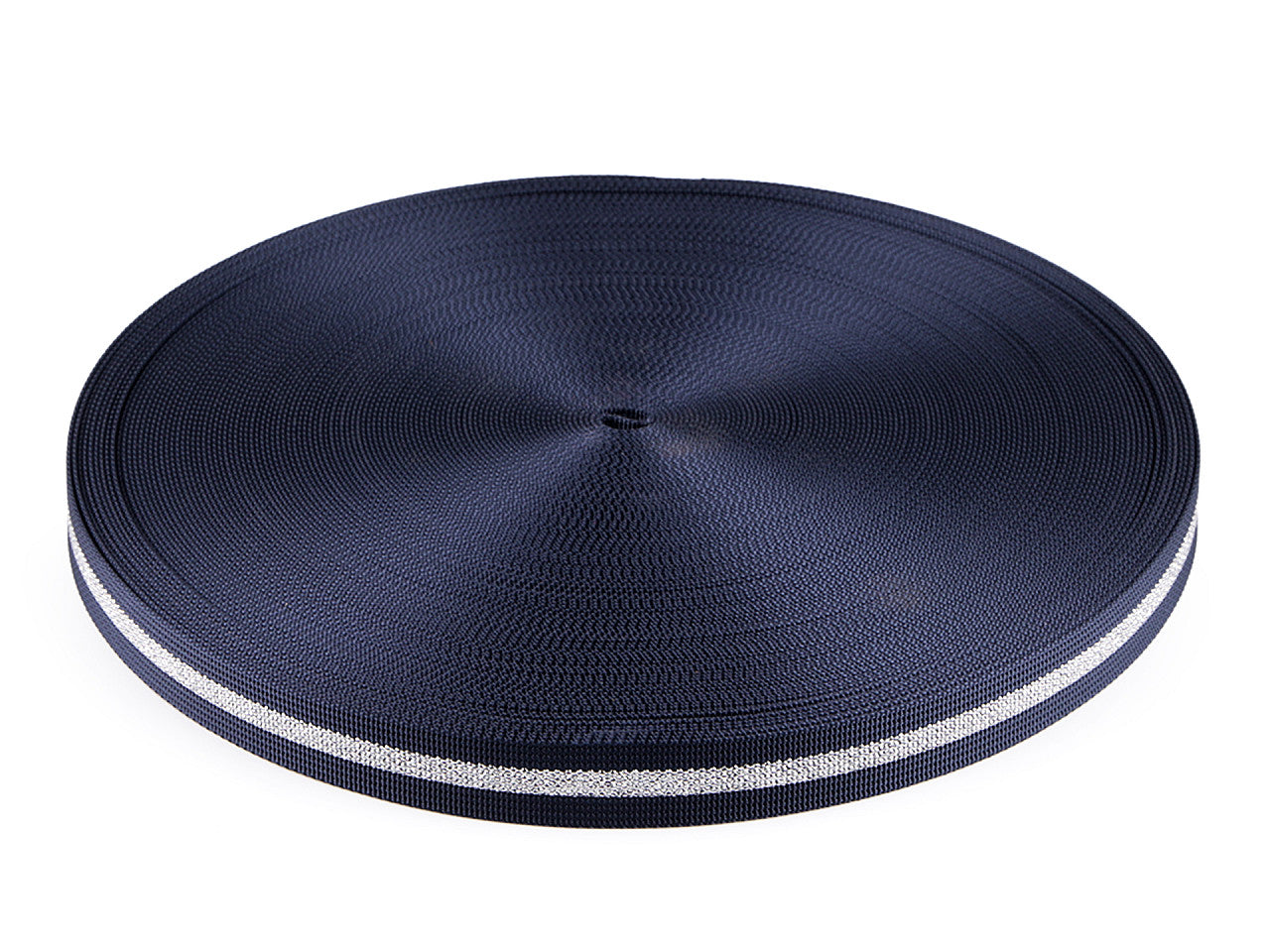 Sangle lisse en polypropylène double face avec lurex, largeur 25 mm