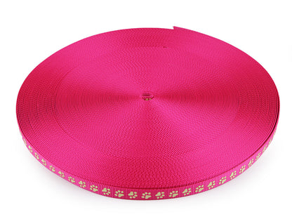 Sangle en polypropylène pour laisse/collier, phosphorescente, largeur 15 mm