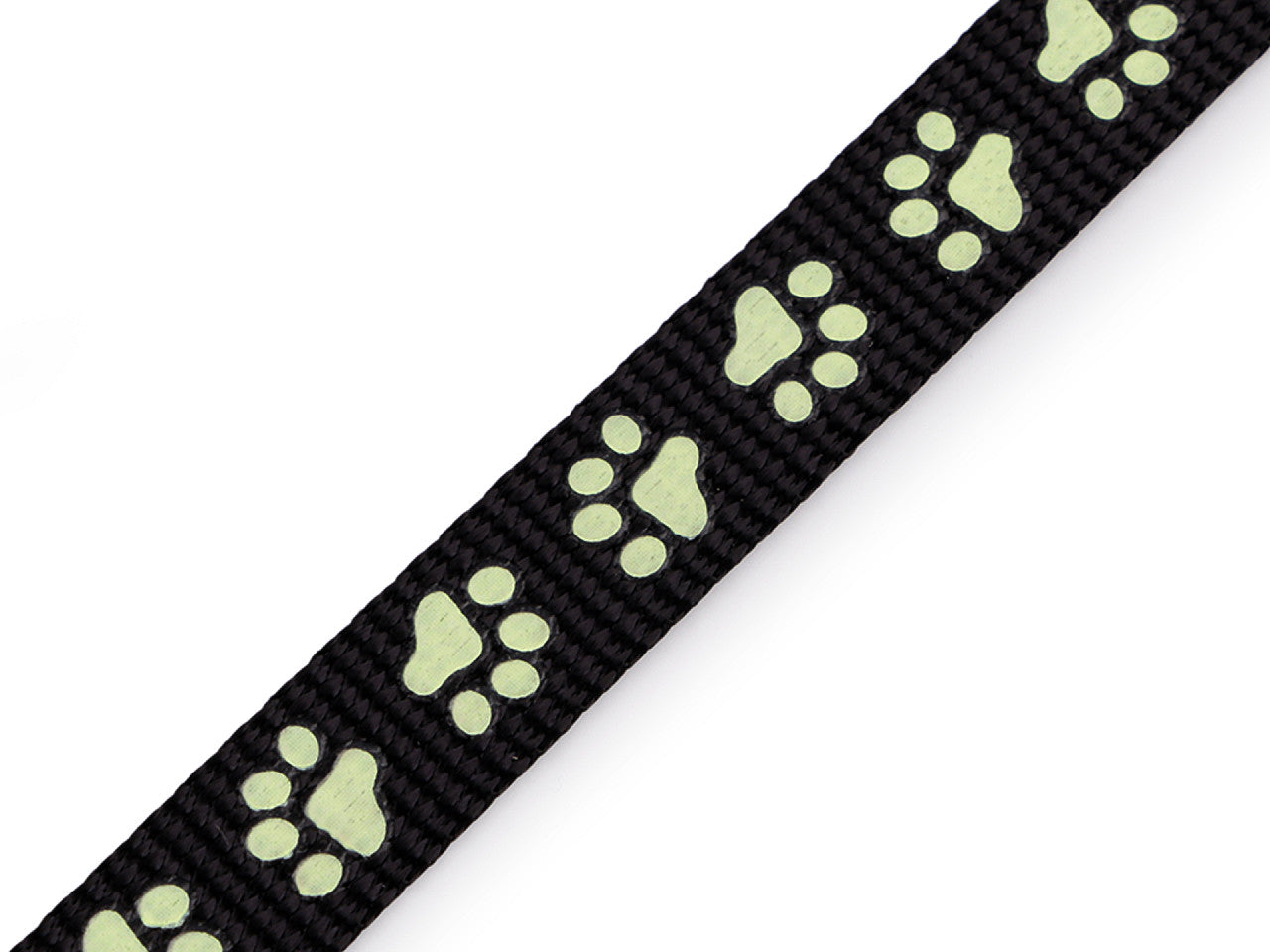 Sangle en polypropylène pour laisse/collier, phosphorescente, largeur 15 mm