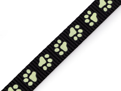 Sangle en polypropylène pour laisse/collier, phosphorescente, largeur 15 mm