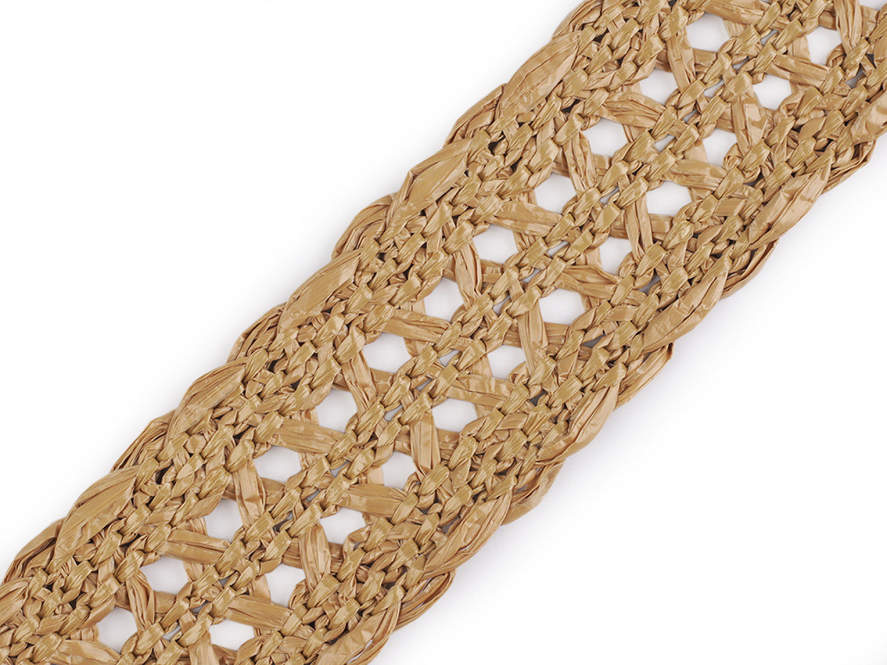 Sangle tressée, largeur 50 mm, imitation paille