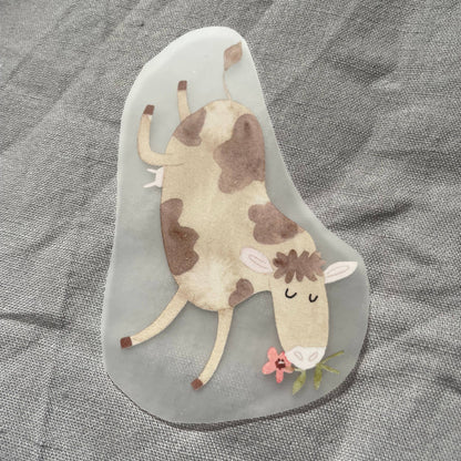 Hannahs Firlefanz - Patch thermocollant vache, patch pour enfants, cadeau