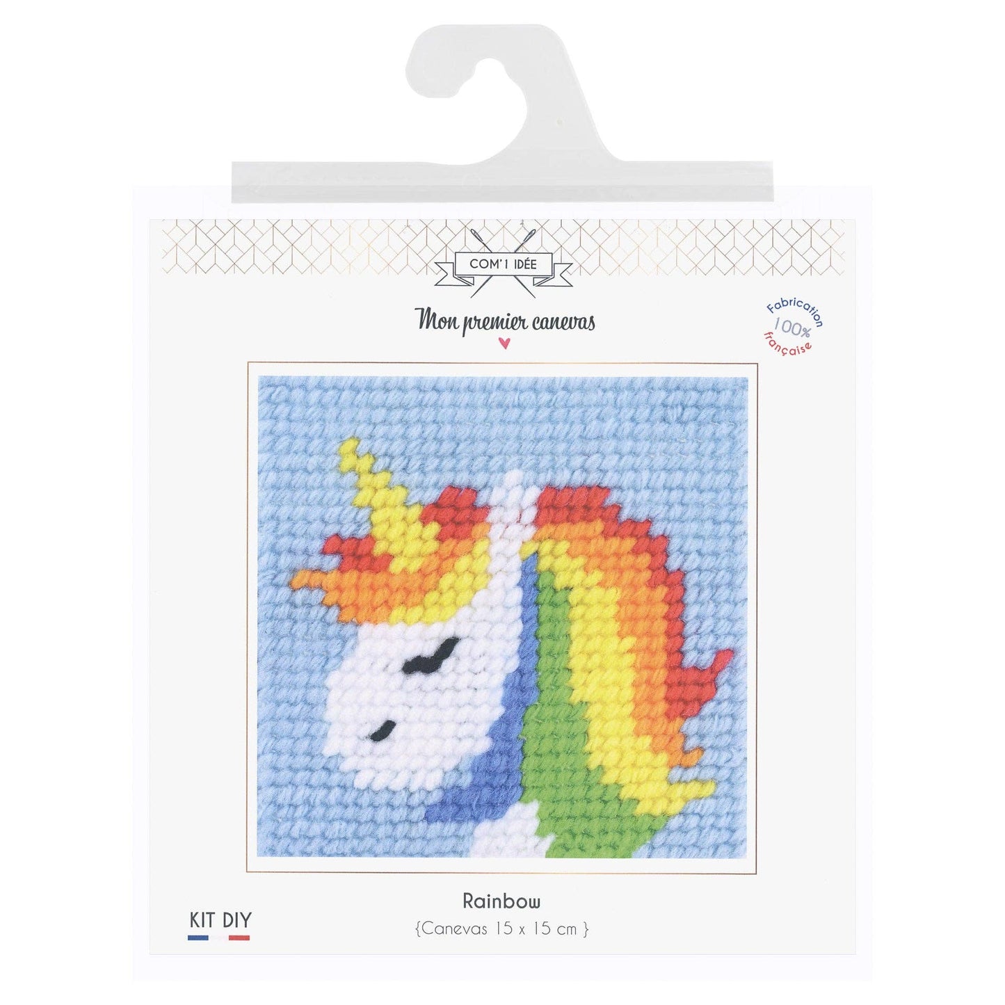 Kit canevas soudan | Rainbow la licorne