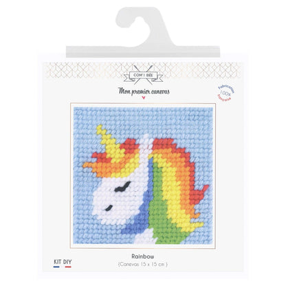 Kit canevas soudan | Rainbow la licorne