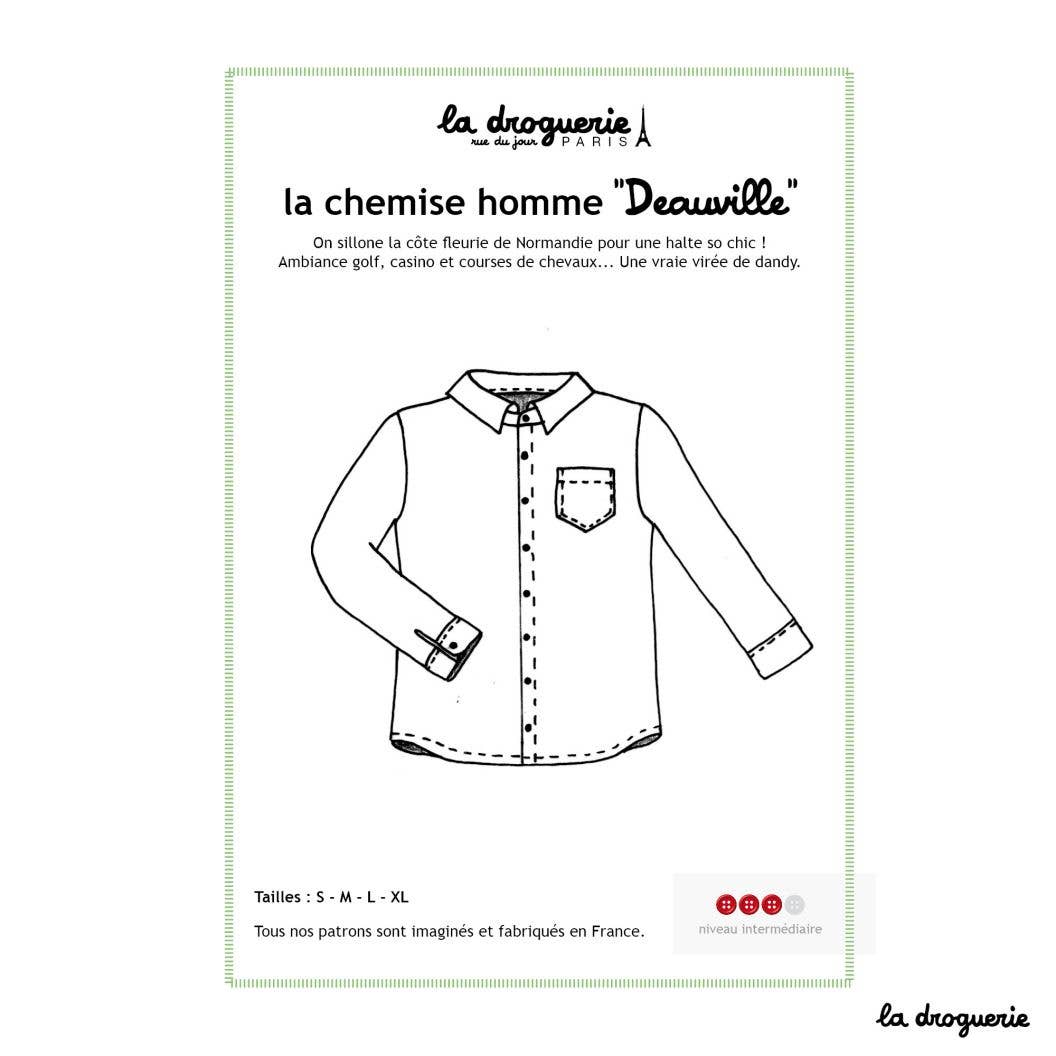 LA DROGUERIE - Patron couture de la chemise homme "Deauville"