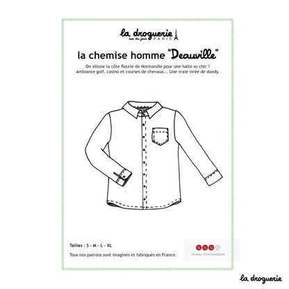 LA DROGUERIE - Patron couture de la chemise homme "Deauville"