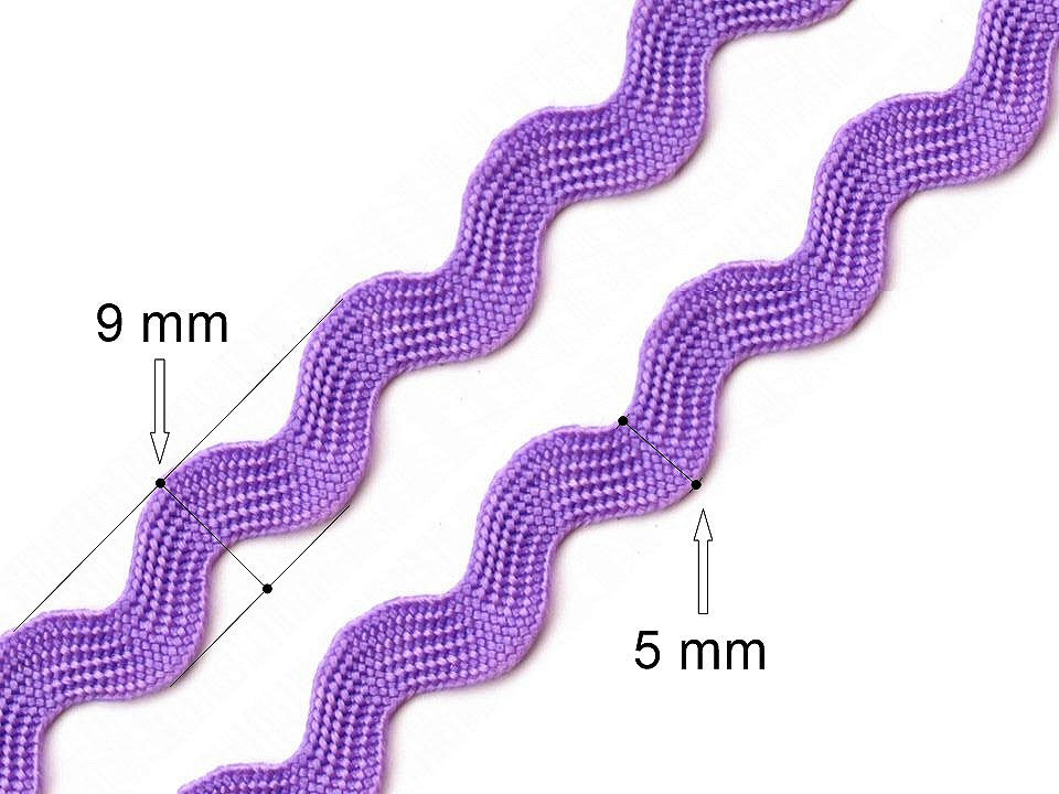 Ruban de liseré Ric Rac, largeur 5 mm - 30m