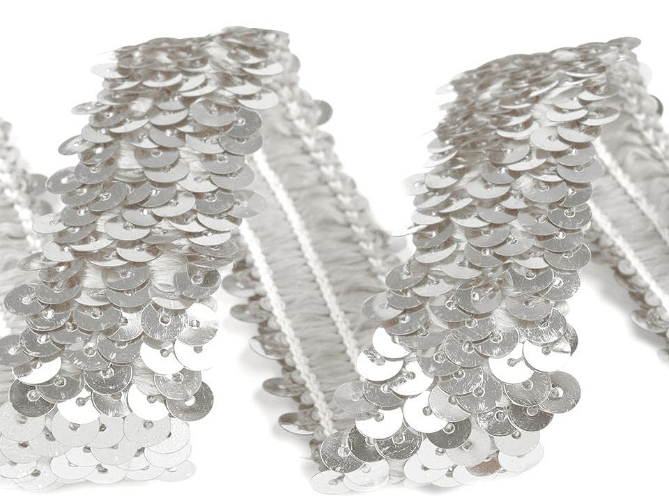 Liseré élastique avec sequins, largeur 30 mm