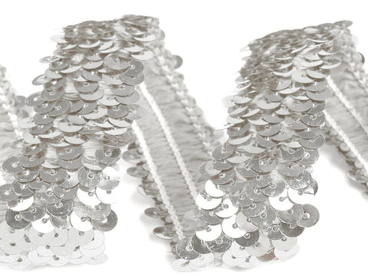 Liseré élastique avec sequins, largeur 30 mm