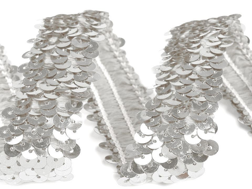 Liseré élastique avec sequins, largeur 30 mm