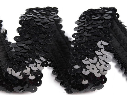 Liseré élastique avec sequins, largeur 30 mm