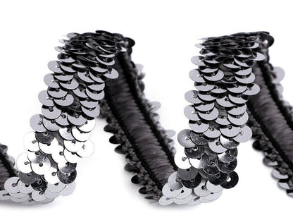 Liseré élastique avec sequins, largeur 30 mm