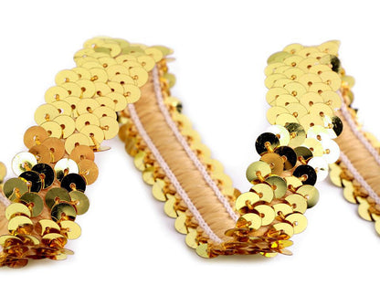 Liseré élastique avec sequins, largeur 30 mm