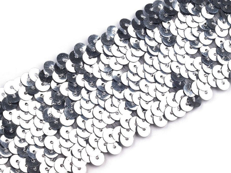 Liseré élastique avec sequins, largeur 45 mm