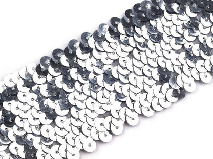 Liseré élastique avec sequins, largeur 45 mm
