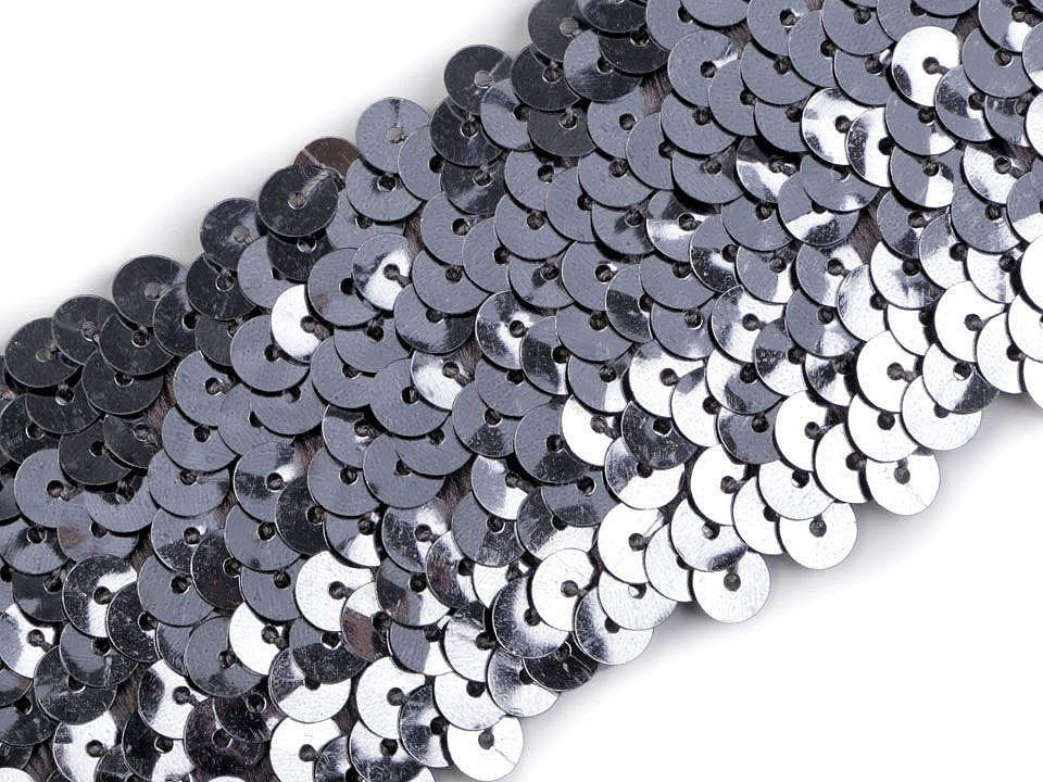 Liseré élastique avec sequins, largeur 45 mm