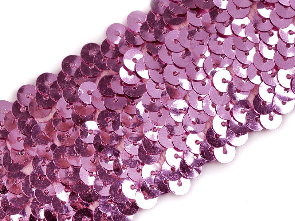 Liseré élastique avec sequins, largeur 45 mm