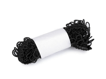 Liseré tressé avec boucles extensibles pour boutons, largeur 15 mm
