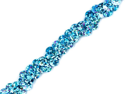 Liseré élastique à sequins, largeur 10 mm