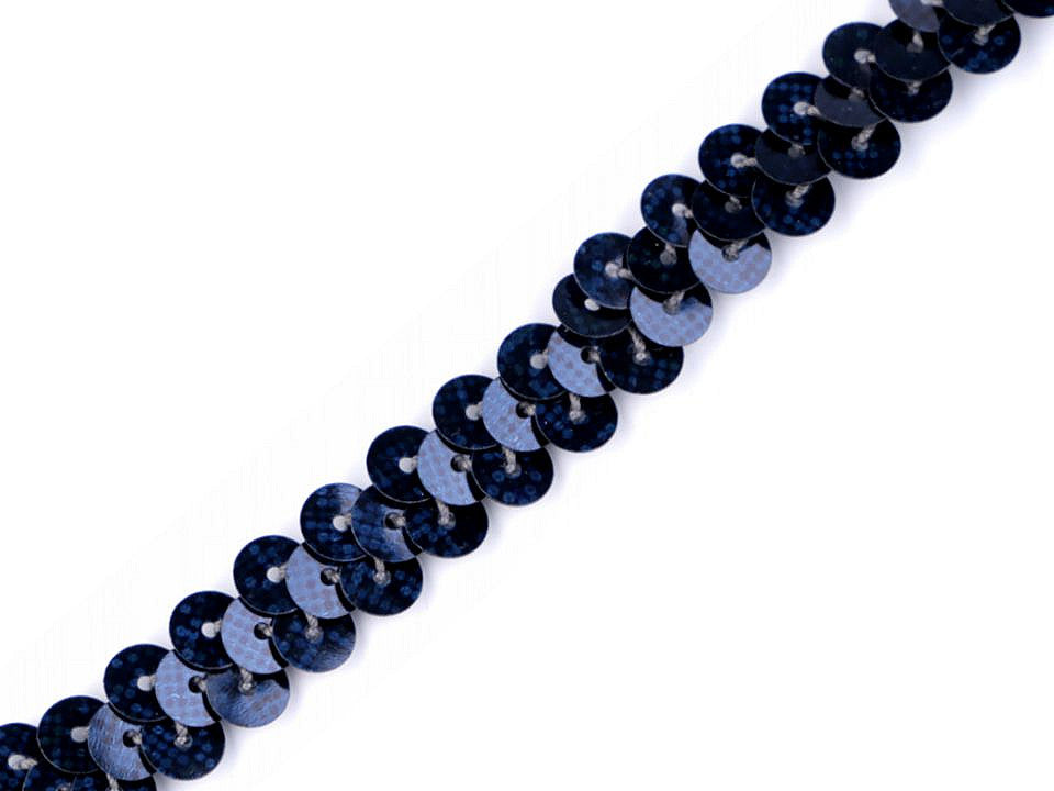 Liseré élastique à sequins, largeur 10 mm