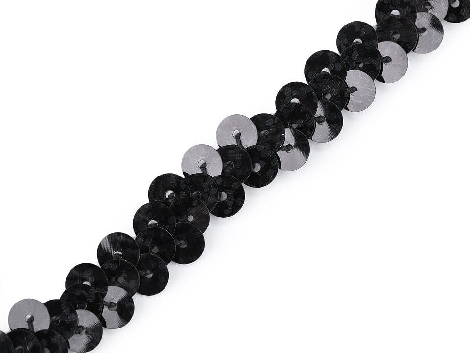Liseré élastique à sequins, largeur 10 mm