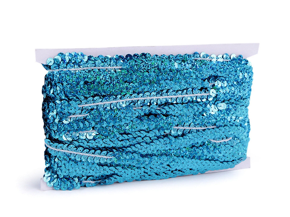 Liseré élastique à sequins, largeur 10 mm