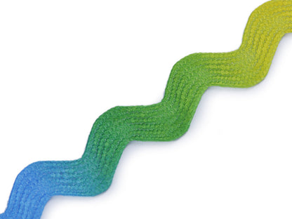 Ruban Ric Rac Arc-en-ciel, largeur 6 mm - 1m