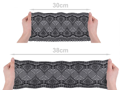 Dentelle élastique/Chemin de table, largeur 18 cm
