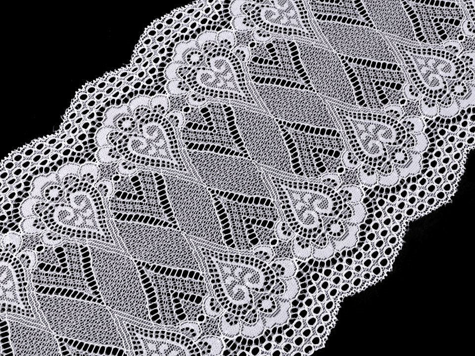 Dentelle élastique/Chemin de table, largeur 18 cm