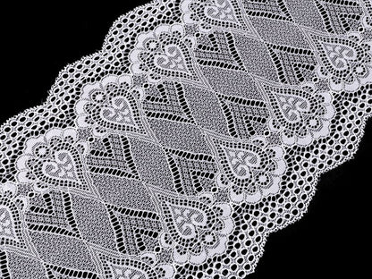 Dentelle élastique/Chemin de table, largeur 18 cm