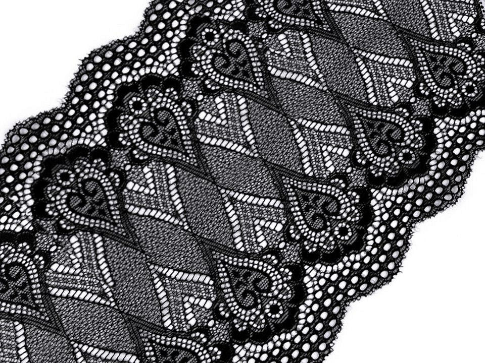 Dentelle élastique/Chemin de table, largeur 18 cm