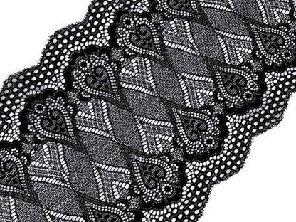 Dentelle élastique/Chemin de table, largeur 18 cm