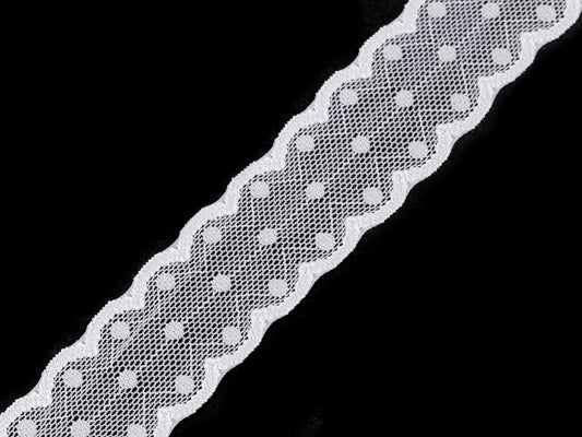Liseré en dentelle élastique, largeur 30 mm