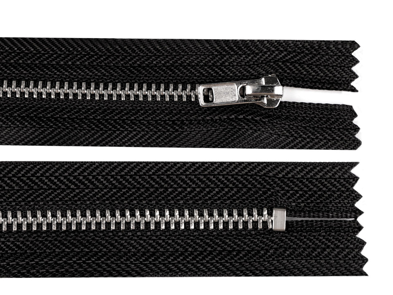 FAG métallique n° 4, longueur 18 cm, avec dents argentées, pour pantalon