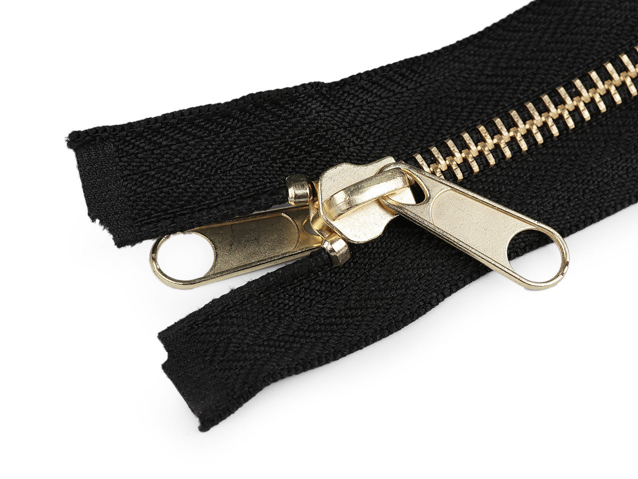 FAG pour tente, largeur no 5, avec glissière en laiton double face, longueur 200 cm