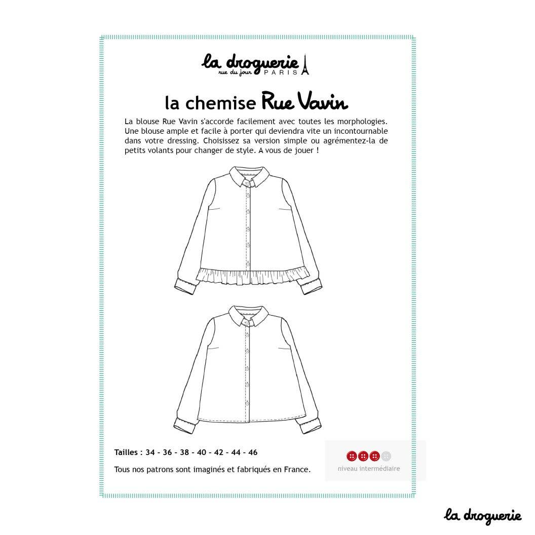 LA DROGUERIE - Patron couture de la chemise femme Rue Vavin