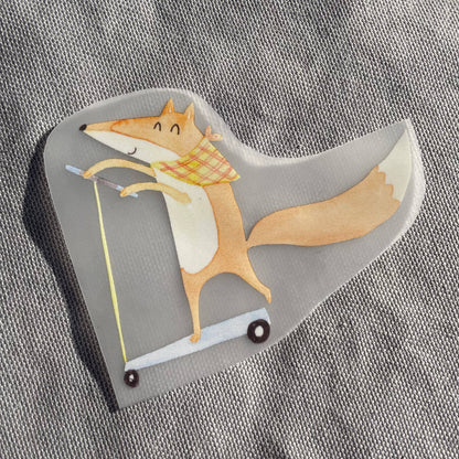 Hannahs Firlefanz - Patch renard sur trottinette, écusson pour enfants