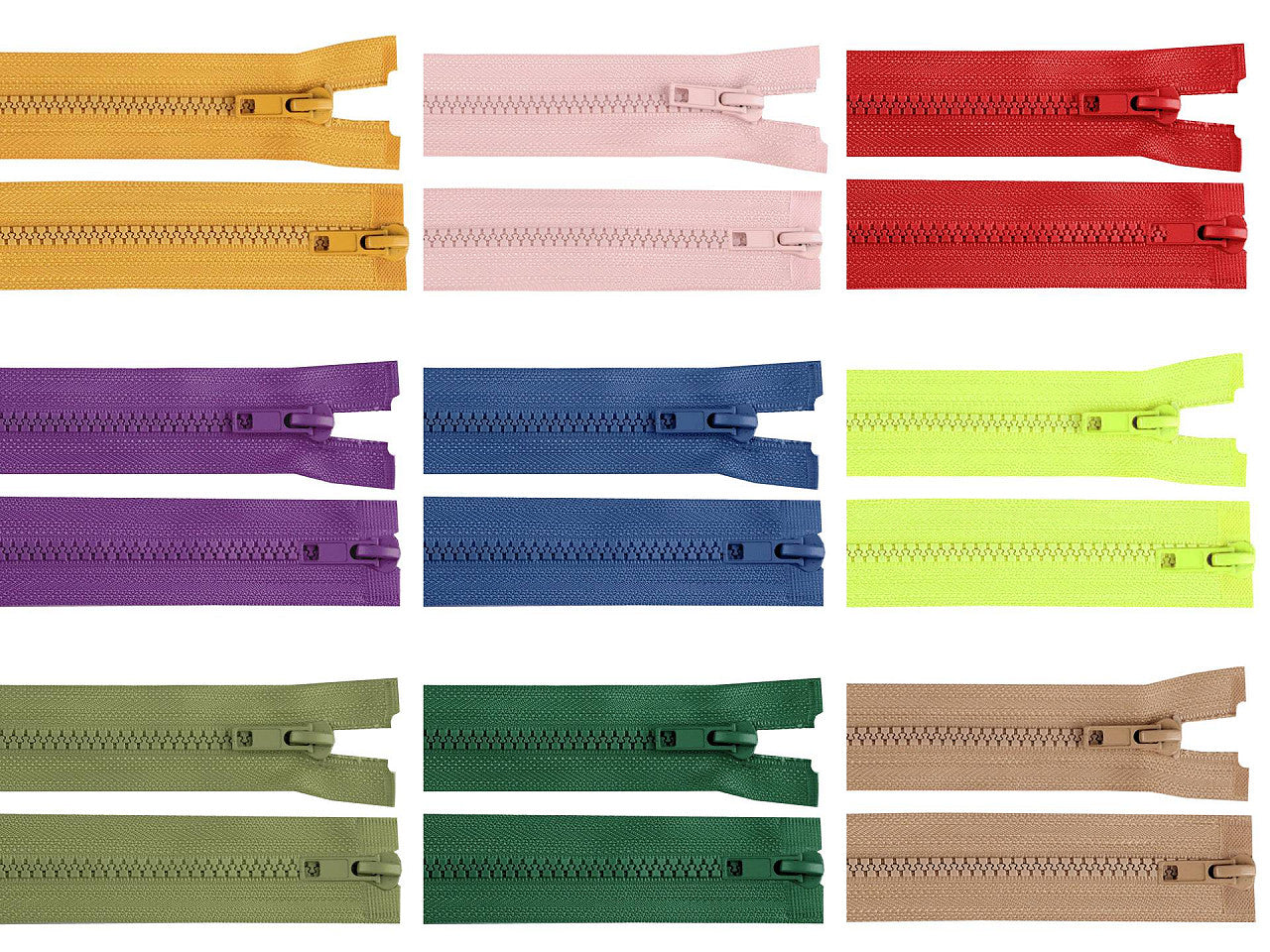 FAG bidirectionnelle en plastique No 5 séparable 2 curseurs 75cm séparable
