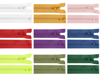 FAG bidirectionnelle en plastique No 5 séparable 2 curseurs 80cm séparable