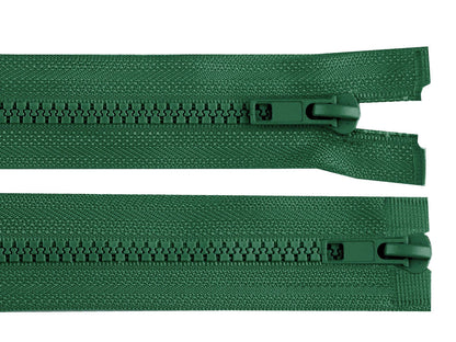 Fermeture Éclair bidirectionnelle en plastique No 5, extrémité ouverte, 2 glissières, longueur 85 cm, pour veste