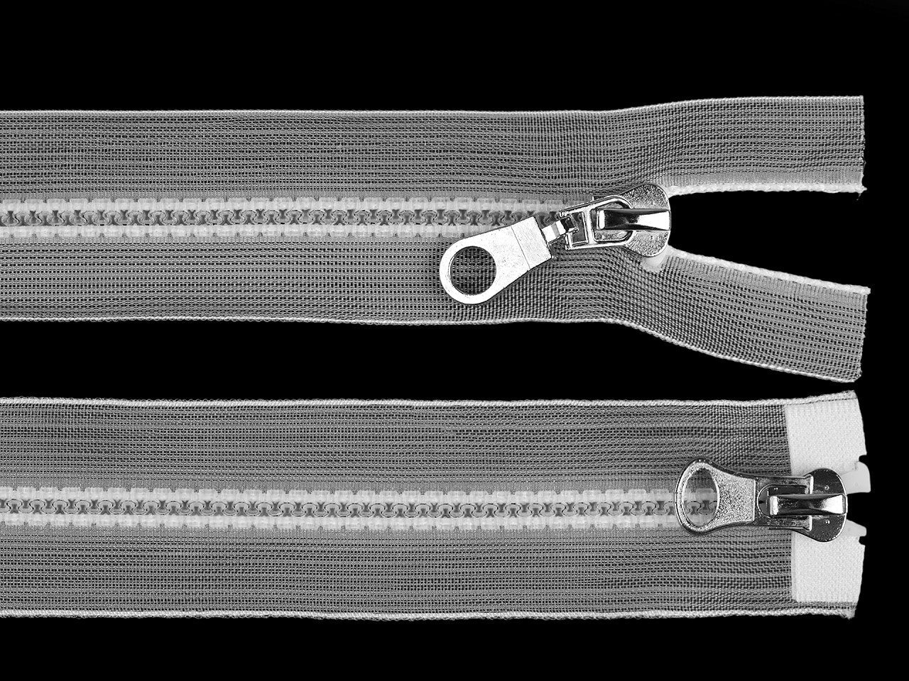 FAG injectée No 5, bidirectionnelle/2 tirettes séparable 50 cm, transparente