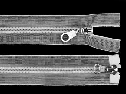 FAG injectée No 5, bidirectionnelle/2 tirettes séparable 50 cm, transparente