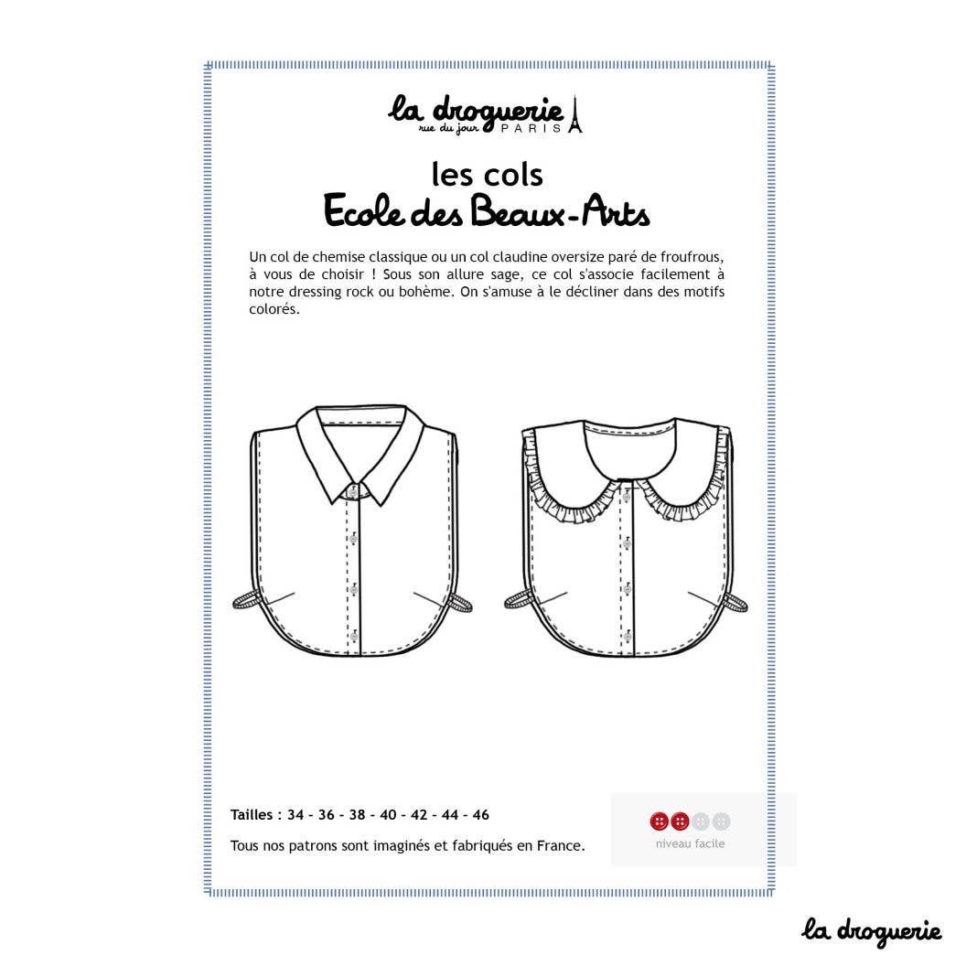 LA DROGUERIE - Patron couture des cols "Ecole des Beaux-Arts"