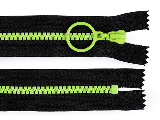 FAG colorée en plastique No5, longueur 25 cm, avec glissière décorative