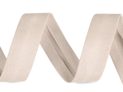 Ruban de biais en coton, largeur pliée 20 mm, élastique