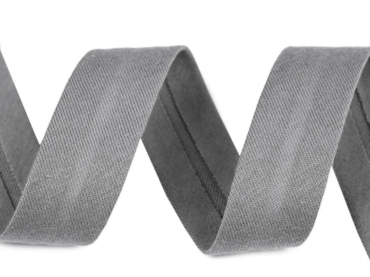 Ruban de biais en coton, largeur pliée 20 mm, élastique